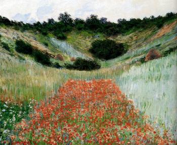 尅勞德 莫奈 Poppy Field In A Hollow Near Giverny